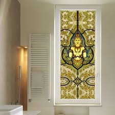 Faux Stained Glass Window Ethnic