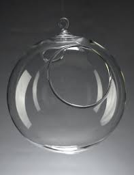 Hanging Glass Globe Candle Holder