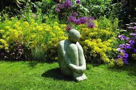 Stone Golden Modern Garden Sculpture