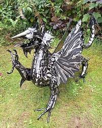 Amazing 85cm Long Welsh Dragon Garden