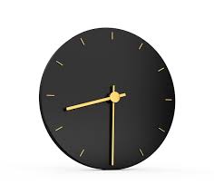 Premium Gold Clock Icon Half Past Eight