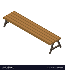 Public Bench Icon Isometric Style