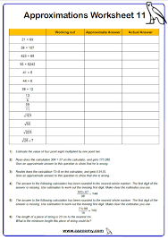 Approximation Worksheets Practice