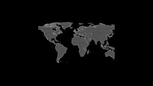 Glitch World Map Icon Black Background