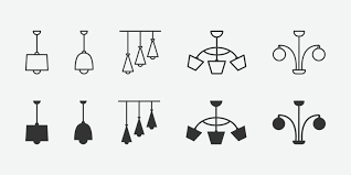 Chandelier Logo Vector Art Icons And