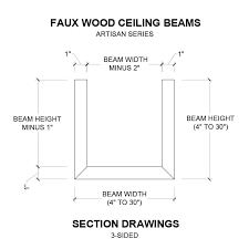 classic smooth faux wood ceiling beams
