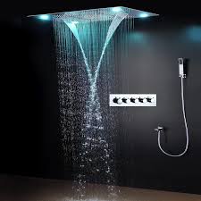 Luxury Bathroom Rain Shower Set Led