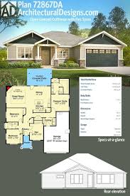 Plan 72867da Open Concept Craftsman