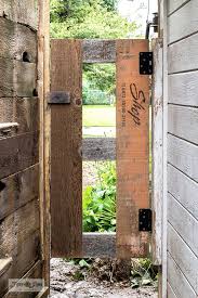 Rustic Wood Garden Shed Gate