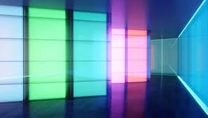 Colored Gradient Transpa Glass Wall