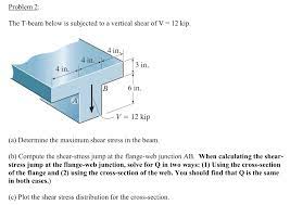 solved problem 2 the t beam below is