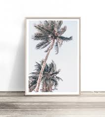Vintage Palm Tree Print Tropical Beach