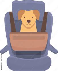 Dog Seat Icon Cartoon Vector Car