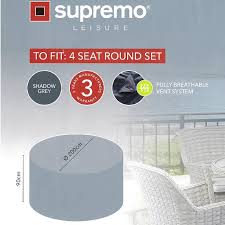 Supremo 4 Seat Round Garden Set Cover