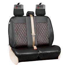 Red Diamond Leather Seat Covers