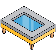 Glass Table Generic Isometric Icon