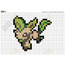 pokemon leafeon pixel art brik