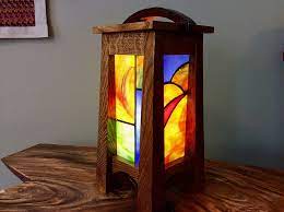 Arts And Crafts Stained Glass Table