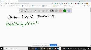 Solved Write An Equation Of The Circle