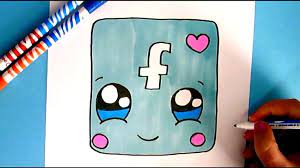 How To Draw Facebook Icon Cute Easy