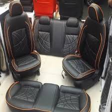 Black Pu Leather Tata Nexon Seat Cover