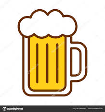 Cartoon Beer Glass Icon Isolated On