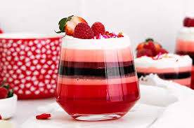 Valentine Layered Jell O Cups The