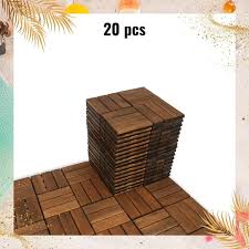 Wood Interlocking Deck Tiles