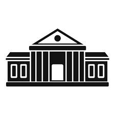 Library Building Icon Simple Vector