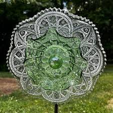 Light Green Clear Scalloped Glass