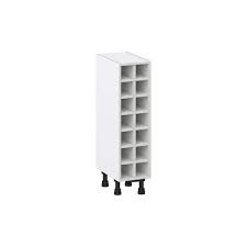 J Collection Glacier White Base Kitchen Cabinet Wine Rack 9 In W X 34 5 In H X 14 In D