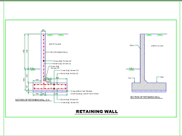 Retaining Wall Of A Building In Autocad