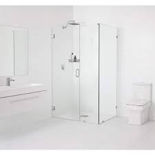 Glass Warehouse 90 Wh 47 37 Ch Illume 47 In X 37 In X 78 In 90 Degree Fully Frameless Wall Hinged Glass Shower Enclosure Finish Polished Chrome