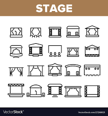 Stage Construction Collection Icons Set