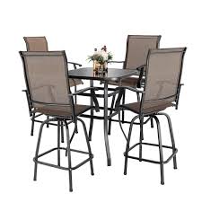 Nuu Garden Brown 5 Piece Metal Patio