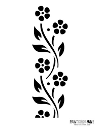 10 Free Flower Stencil Designs For