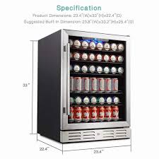 Kalamera 24 In Built In Single Zone Beverage Refrigerator