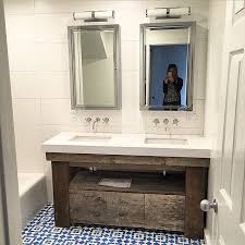 designed reclaimed wood bathroom vanity