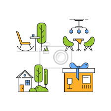 Apartment Amenities Color Icons Set