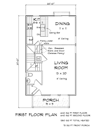 Cottage Floor Plan 3 Bedrms 2 5