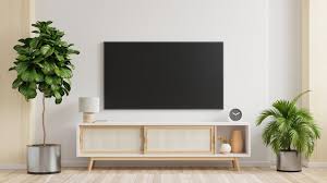 White Wall Mounted Tv On Cabinet In