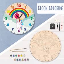 Unicorn Clock Rainbow Clock Girls Clock