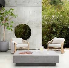 Rectangle Pedestal Fire Pit Table