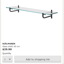 Ikea Hjalmaren Glass Shelf Furniture