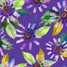Violet Daisy Fabric Wallpaper And Home