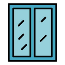 House Glass Window Icon Outline Vector