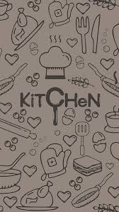 Kitchen Icons Background Cook Dark