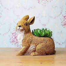 The Decorshed Brown Rabbit Planter Pot