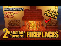 Redstone Powered Fireplace Minecraft