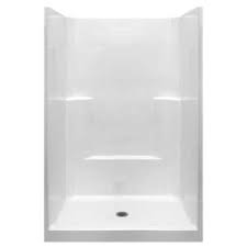 Shower Pan In White With Center Drain